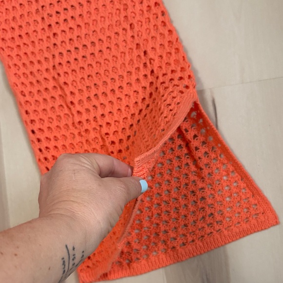 NWT Aerie Bright Orange Knit Scarf - Picture 2 of 8